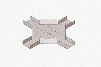 Лоток крестообразный замковый перфорированный КМЗ 200х65 УХЛ1, горячее цинкование S1,5