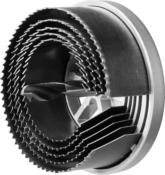 5шт(60-95/32мм), пила сегментная наборная по дереву, 5 полотен: 60-67-74-83-95x32 мм, ЗУБР