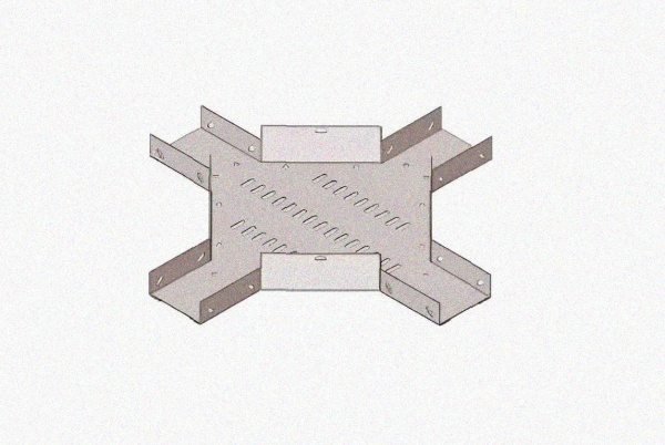 Лоток крестообразный замковый перфорированный КМЗ 200х65 УХЛ1, горячее цинкование S1,5