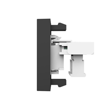 Телефонная розетка черная (механизм) Livolo