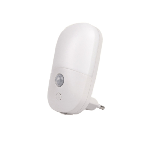 Ночник светодиодный с датчиком движения овальный RocketSocket, Вкл/Выкл/Авто, 3 режима яркости, теплый белый свет, 0.5Вт, Белый