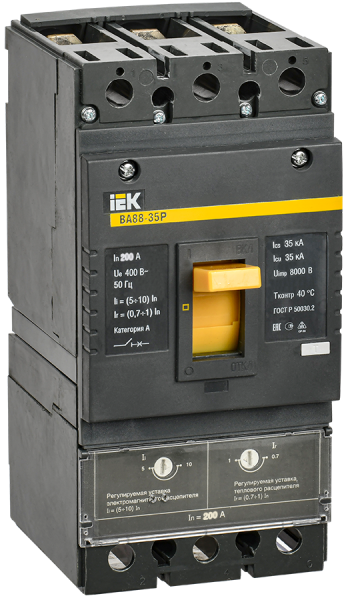 Выключатель автоматический ВА88-35П 3П 200А 35кА IEK