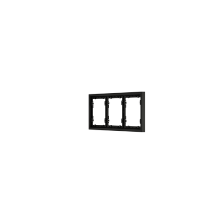 Рамка пластиковая Voltum S70 на 3 поста, (черный матовый)