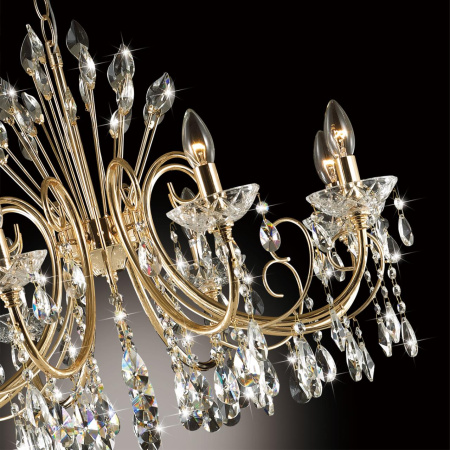 Люстра E14 8*40W VERSIA золотой/хрусталь ODEON LIGHT