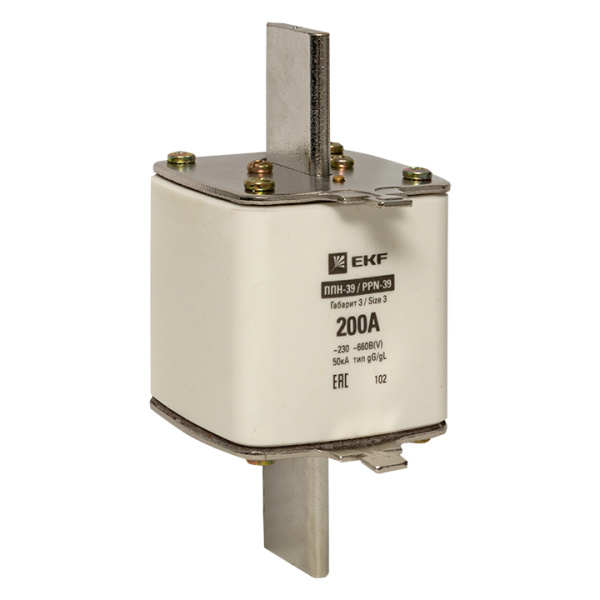 Плавкая вставка ППН-39 630/200А габарит 3 PROxima EKF