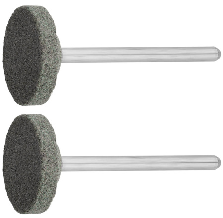 Круг абразивный шлифовальный из карбида кремния на шпильке, P 120, d 20x3,2мм, L 45мм, 2шт ЗУБР