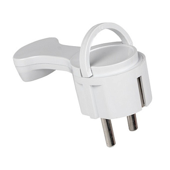 Вилка угловая с з/к евро тонкая белая (75/300) Альфа