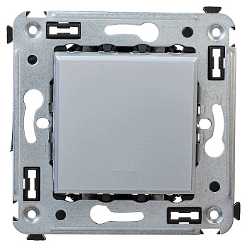 Перекрестный переключатель одноклавишный в стену, "Avanti", "Закаленная сталь" DKC