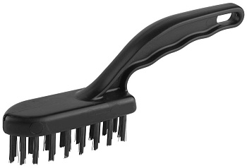 Щетка "ЭКСПЕРТ" проволочная стальная малая с пластмассовой ручкой, 4 ряда ЗУБР