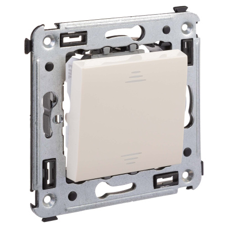 Переключатель одноклавишный в стену, "Avanti", "Ванильная дымка" DKC