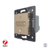 Одноклавишный проходной сенсорный диммер ZigBee, цвет золотой (механизм) Livolo