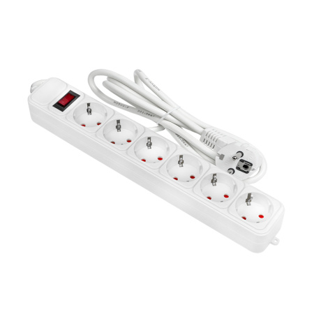 Сетевой фильтр 6*1,8м 16А/3,2кВт с выкл, c/з ПВС 3х1,0 Блокбастер XL PROxima EKF