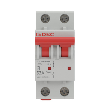 Выключатель нагрузки модульный YON MD63P 2П 63А DKC