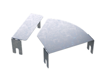 Крышка д/угла гор.изм.CPO 0-44 осн.100 INOX DKC