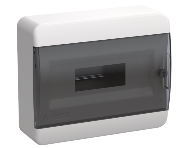 Корпус пластиковый навесной на 12 модулей ЩРН-П-12 IP41 TEKFOR черная прозрачная дверь IEK