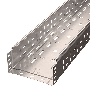 Лоток перфорированный Стандарт INOX (AISI 409) 200х100х3000 (0,8 мм) (6 м/уп) Промрукав