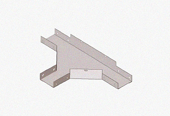 Лоток тройниковый замковый перфорированный ОТЗ 100х100 УХЛ1, горячее цинкование, S1,0