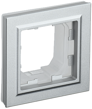 BRITE Рамка 1-местная IP44 РУ-1-БрА-44 алюминий IEK