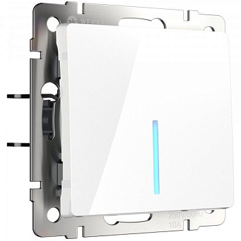 Встраиваемые механизмы Выключатель СУ 1 кл. (проходн.) с подсветкой 10А Белый IP20 Werkel