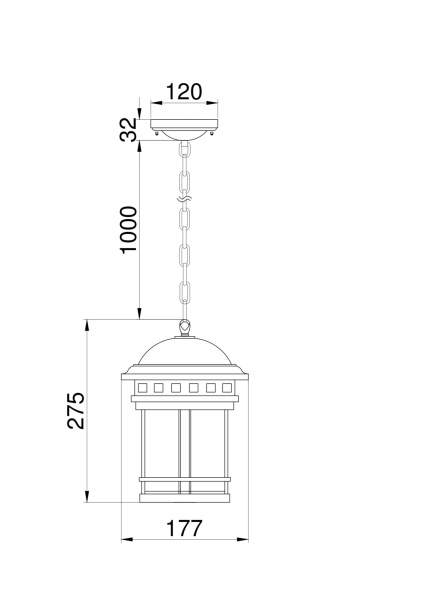 Подвесной светильник 1*E27 60Вт Коричневый IP20 Salamanca O031PL-01BR Outdoor