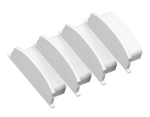 Заглушка GP8180 WH белый 18*4 для накладного алюминиевого профиля GP1500 (комплект 4шт) Ambrella Light