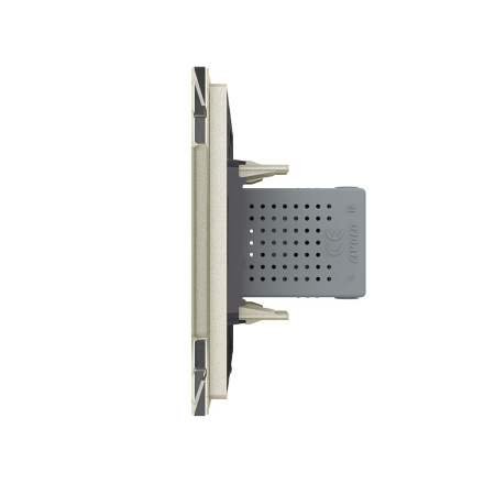 Розетка с одним USB type-A, блоком питания 5В 2.1А 1 пост, цвет жемчужный Livolo