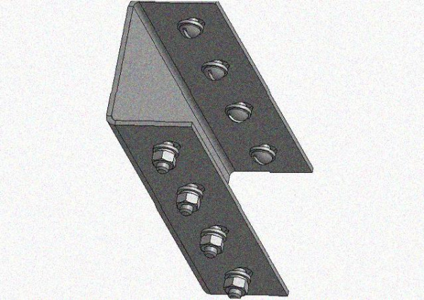 Соединитель стоек ССх4 УТ1,5, горячее цинкование, S4,0