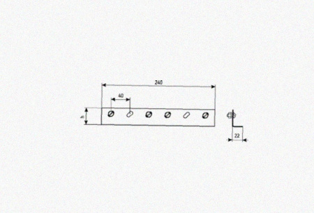 Соединитель лотковый замковый СЛЗх80х1,5 УТ1,5, горячее цинкование, S1,5