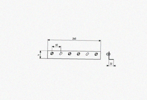 Соединитель лотковый замковый СЛЗх80х1,5 УТ1,5, горячее цинкование, S1,5