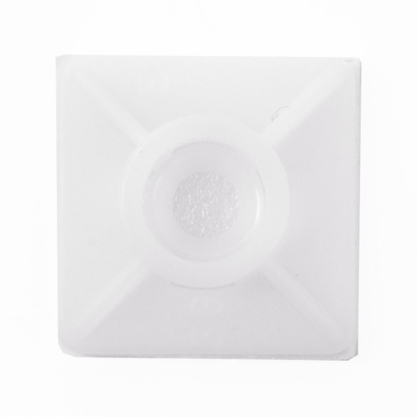 Монтажная база двойная самоклеящаяся, белая, 19х19 DKC