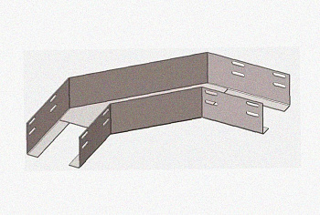 Лоток угловой перфорированный КГ 300х80-90 УХЛ1 поворот на 90,горячее цинкование S1,5