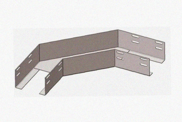 Лоток угловой перфорированный КГ 300х80-90 УХЛ1 поворот на 90,горячее цинкование S1,5