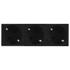 Donel Розетка 3х2К+З нем.ст., 45 гр., с з/ш, черн. (135х45мм), серия (тип) DF6