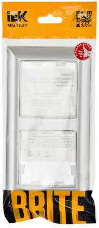 BRITE Рамка 2-мест. РУ-2-Бр алюм./алюм. IEK