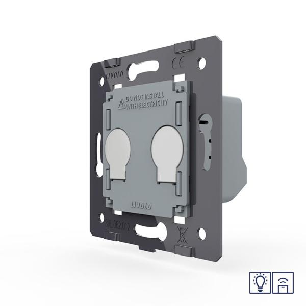 Двухклавишный сенсорный диммер с функцией радиоуправления (мех.) Livolo