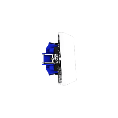Выключатель с самовозвратом встраиваемый Voltum S70 одноклавишный 10А, (белый глянцевый)