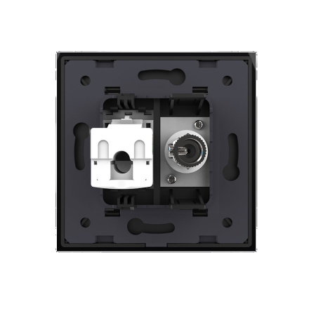 Розетка ТВ/КОМП RJ-45 Черная Livolo