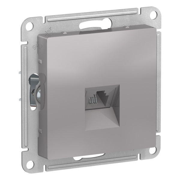 ATLASDESIGN Механизм розетки СУ телефонная RJ11 . алюминий IP20 Schneider Electric