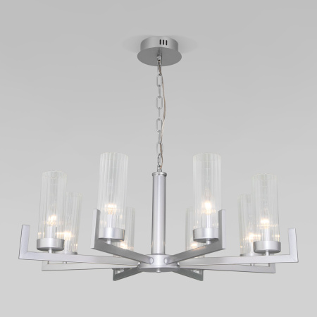 Подвесная люстра 8*E14 40Вт серебряный IP20 Arganie (60133/8 серебро) Eurosvet