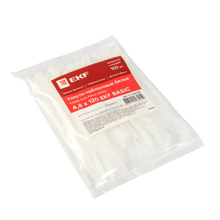 Хомут нейлоновый (4,8х120) (100шт) Basic EKF