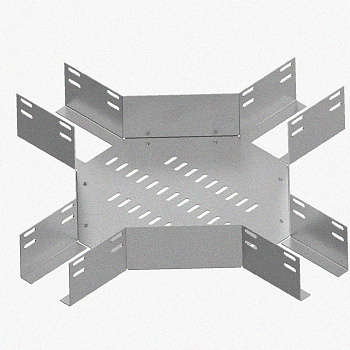 Лоток крестообразный перфорированный КМ 400х80 УХЛ1, горячее цинкование, S1,5