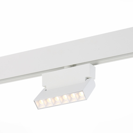 Магнитный трековый светильник белый LED 1*6Вт 3000К 532Lm Ra>80 36° IP20 L120xW22xH134 48В ST362.536.06 ST LUCE
