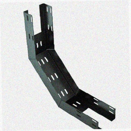 Лоток перфорированный КП 600х65-90 УХЛ1 для поворота трассы вверх на 90, горячее цинкование S1,5