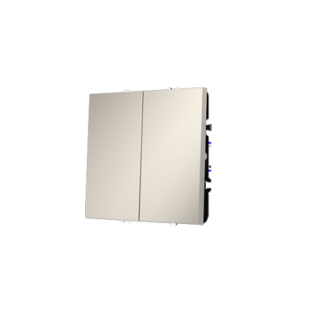 Проходной переключатель встраиваемый Voltum S70 двухклавишный 10А, (кашемир)