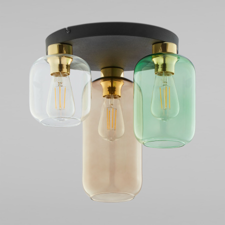 Потолочный светильник 3*E27 60Вт золотой, черный IP20 Marco (3318 Marco Green) TK Lighting