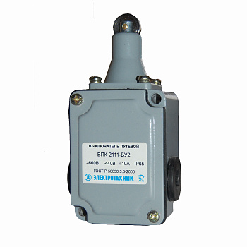 Выключатель путевой ВПК-2111-БУ2, толкатель с роликом, IP65 Электротехник