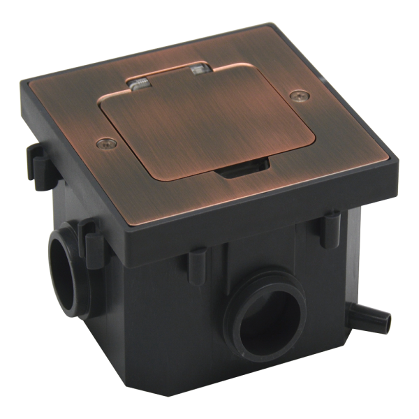 Donel Лючок 2 мод. (1 мод. 45х45 мм.), красная медь, IP44, (с уст. набором)