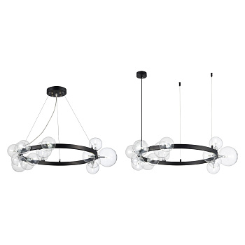 Светильник подвесной Черный/Прозрачный G4 15*5Вт SL1165.403.15 ST LUCE