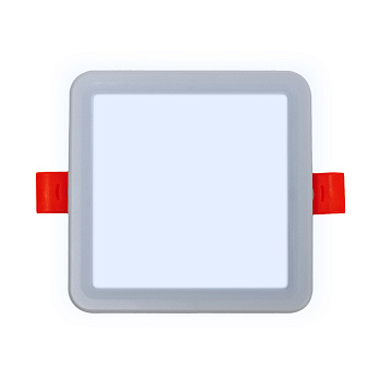 LP-15 Светодиодная панель встраиваемая с регулировкой под посадочное отверстие, 6Вт, 230В/50Гц, 500Лм, 6500К, 100х100х24мм, квадратная, драйвер на кор