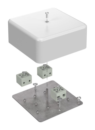 Коробка огнестойкая для кабель-канала 40-0470-FR6.0-6 Е15-Е60 (латунь) 103х103х45 Промрукав (22 шт/уп)